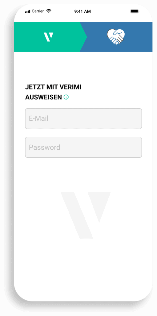 A Screenshot showing the Identification Process from the Verimi Wallet-Ident Flow